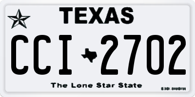 TX license plate CCI2702