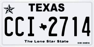 TX license plate CCI2714