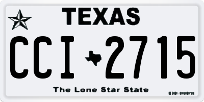 TX license plate CCI2715