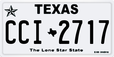 TX license plate CCI2717