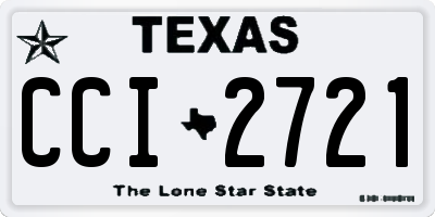TX license plate CCI2721