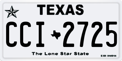 TX license plate CCI2725
