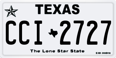 TX license plate CCI2727