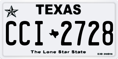 TX license plate CCI2728