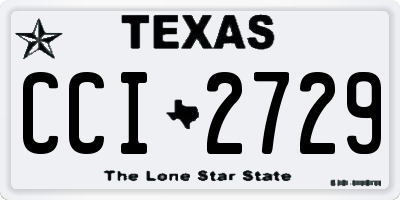TX license plate CCI2729