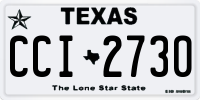 TX license plate CCI2730