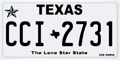 TX license plate CCI2731