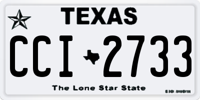 TX license plate CCI2733