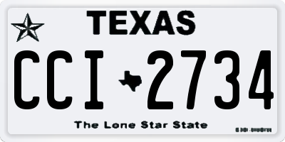 TX license plate CCI2734