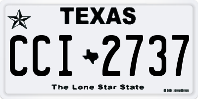 TX license plate CCI2737