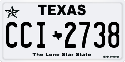 TX license plate CCI2738