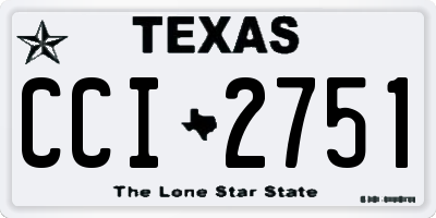 TX license plate CCI2751