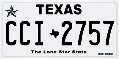 TX license plate CCI2757