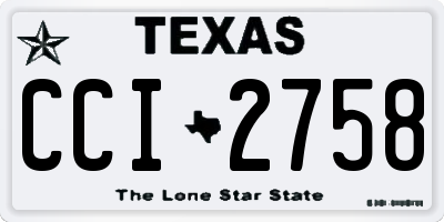 TX license plate CCI2758