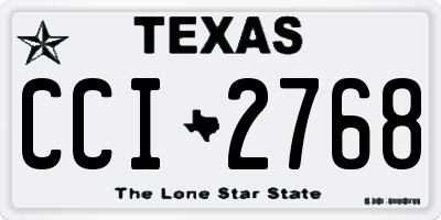 TX license plate CCI2768