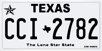 TX license plate CCI2782