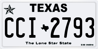 TX license plate CCI2793