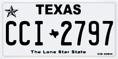 TX license plate CCI2797