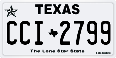 TX license plate CCI2799
