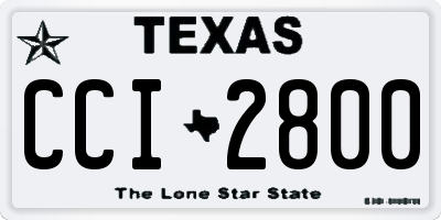 TX license plate CCI2800