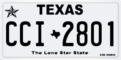TX license plate CCI2801