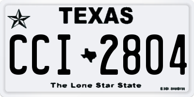 TX license plate CCI2804