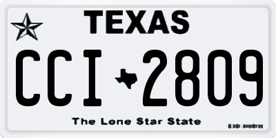 TX license plate CCI2809