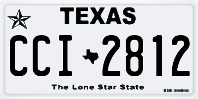 TX license plate CCI2812