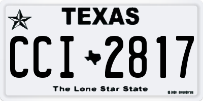 TX license plate CCI2817