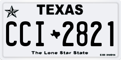 TX license plate CCI2821