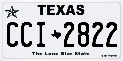 TX license plate CCI2822