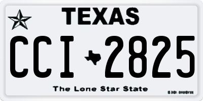 TX license plate CCI2825