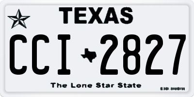 TX license plate CCI2827