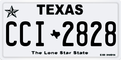TX license plate CCI2828