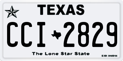 TX license plate CCI2829