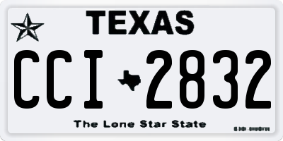 TX license plate CCI2832