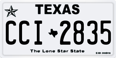 TX license plate CCI2835