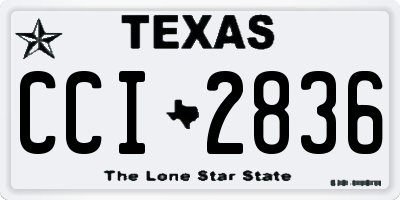 TX license plate CCI2836