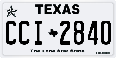 TX license plate CCI2840
