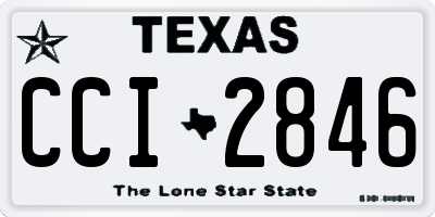 TX license plate CCI2846