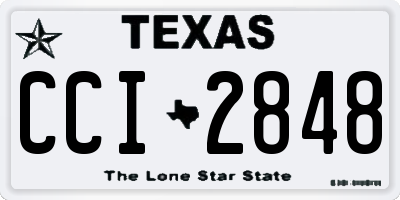 TX license plate CCI2848