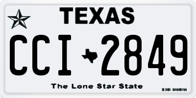 TX license plate CCI2849