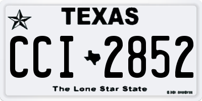 TX license plate CCI2852