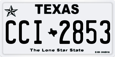 TX license plate CCI2853