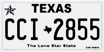 TX license plate CCI2855
