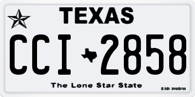 TX license plate CCI2858
