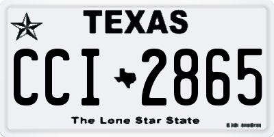 TX license plate CCI2865