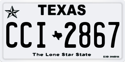 TX license plate CCI2867