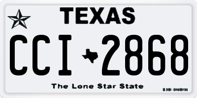 TX license plate CCI2868