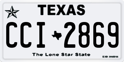 TX license plate CCI2869